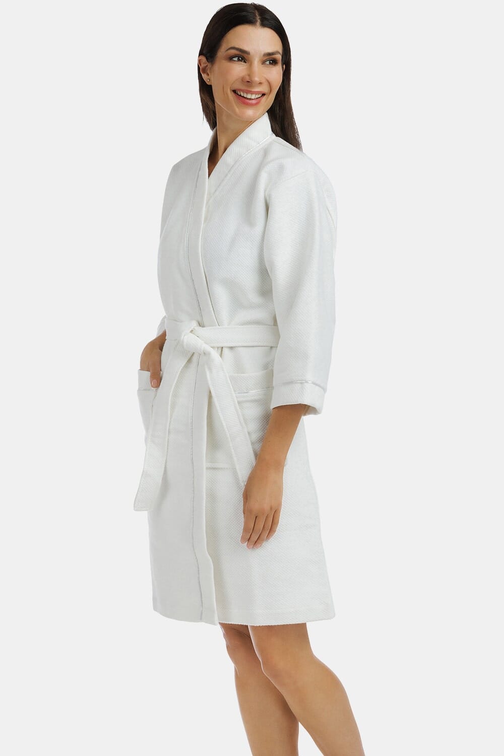 Women's Modal Kimono Resort Spa Robe with Quilted Design - NEW & IMPROVED FABRIC Womens>Sleep and Lounge>Robe Fishers Finery