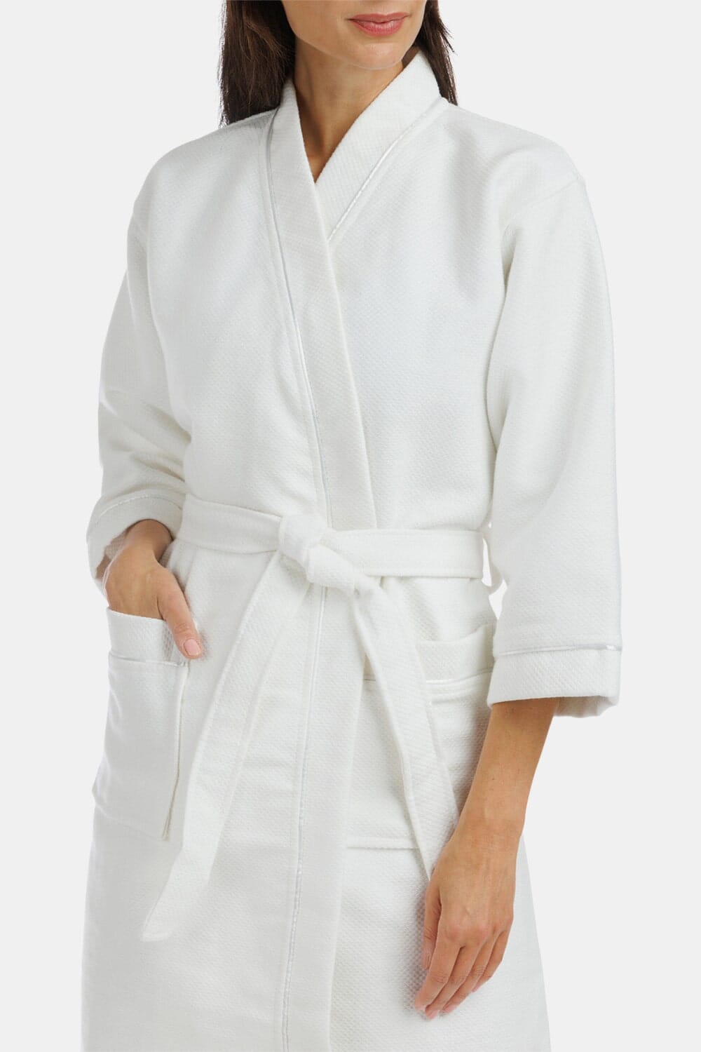 Women's Modal Kimono Resort Spa Robe with Quilted Design - NEW & IMPROVED FABRIC Womens>Sleep and Lounge>Robe Fishers Finery 