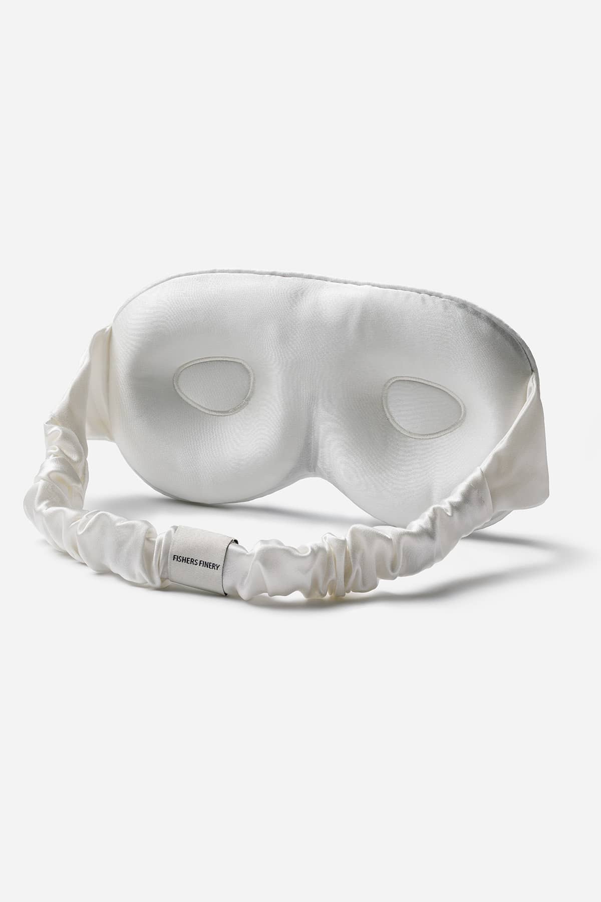 100% Organic Mulberry Silk Contoured Sleep Mask with Gift Box - NEW DESIGN Beauty>Masks Fishers Finery Natural White (Undyed) 