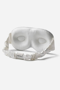 100% Organic Mulberry Silk Contoured Sleep Mask with Gift Box - NEW DESIGN Beauty>Masks Fishers Finery Natural White (Undyed) 