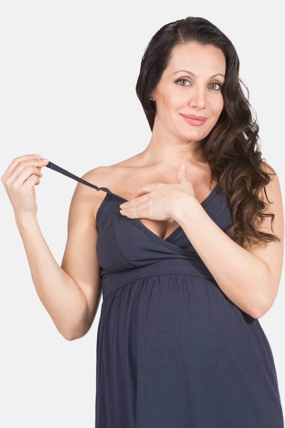 Wireless EcoFabric™ Maternity Nursing Nightgown Womens>Maternity Fishers Finery