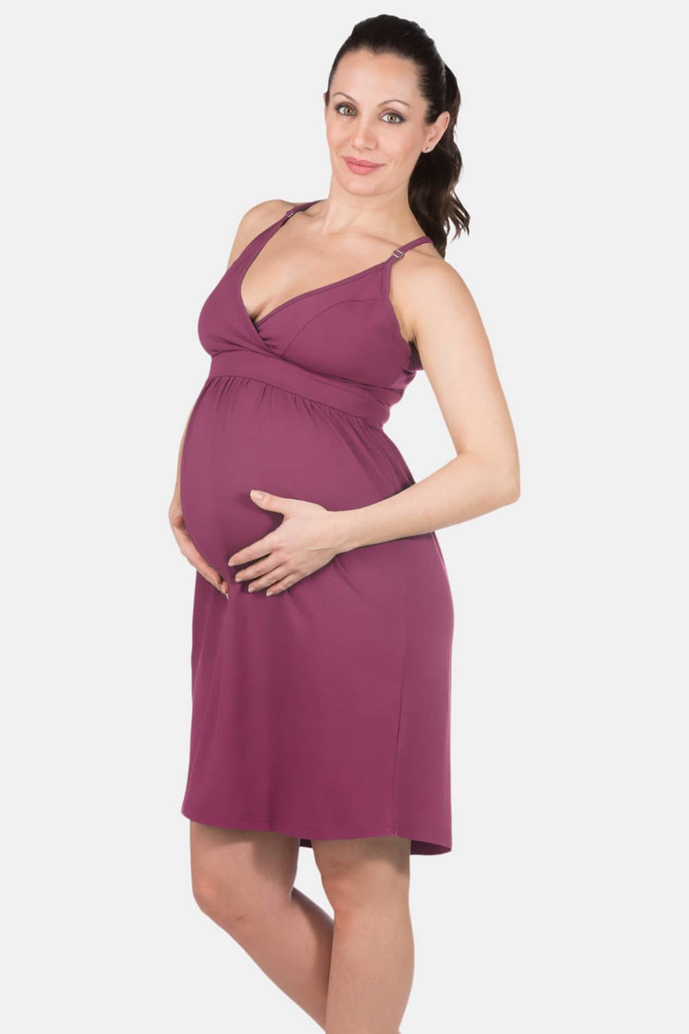 Wireless EcoFabric™ Maternity Nursing Nightgown Womens>Maternity Fishers Finery 