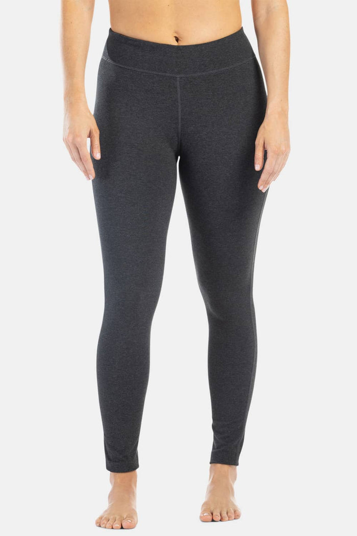 Women's EcoFabric™ Ankle Length Yoga Legging Womens>Activewear>Yoga Pants Fishers Finery Heather Gray X-Small Regular