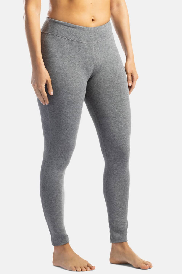 Women's EcoFabric™ Ankle Length Yoga Legging Womens>Activewear>Yoga Pants Fishers Finery Light Heather Gray X-Small Regular