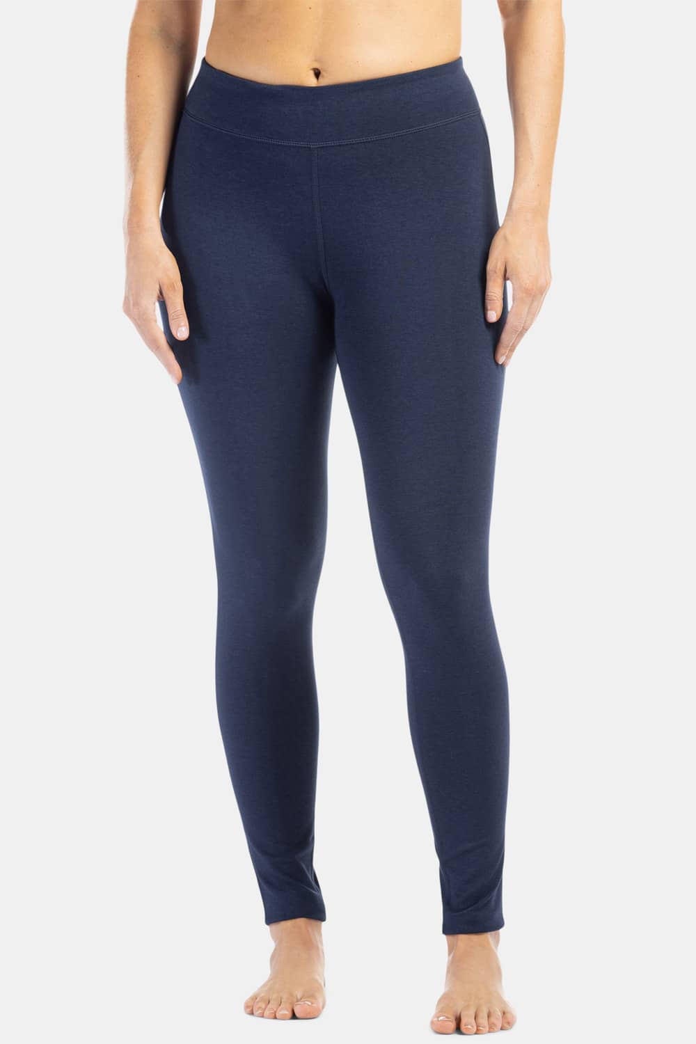 Women's EcoFabric™ Ankle Length Yoga Legging Womens>Activewear>Yoga Pants Fishers Finery Navy X-Small Regular