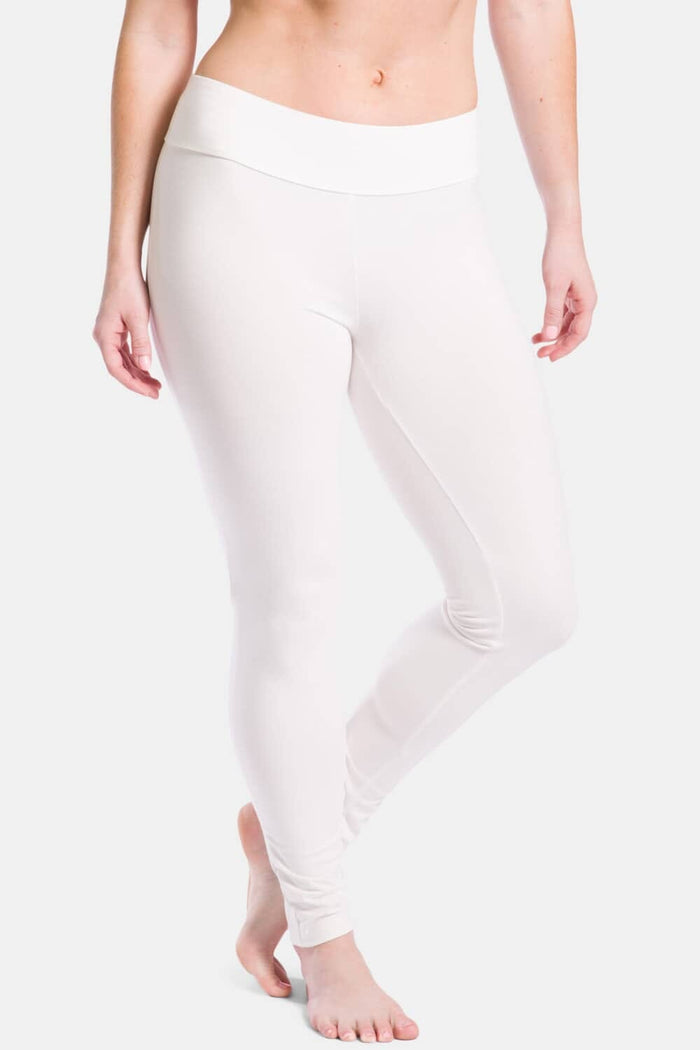 Women's EcoFabric™ Ankle Length Yoga Legging Womens>Activewear>Yoga Pants Fishers Finery White X-Small Regular