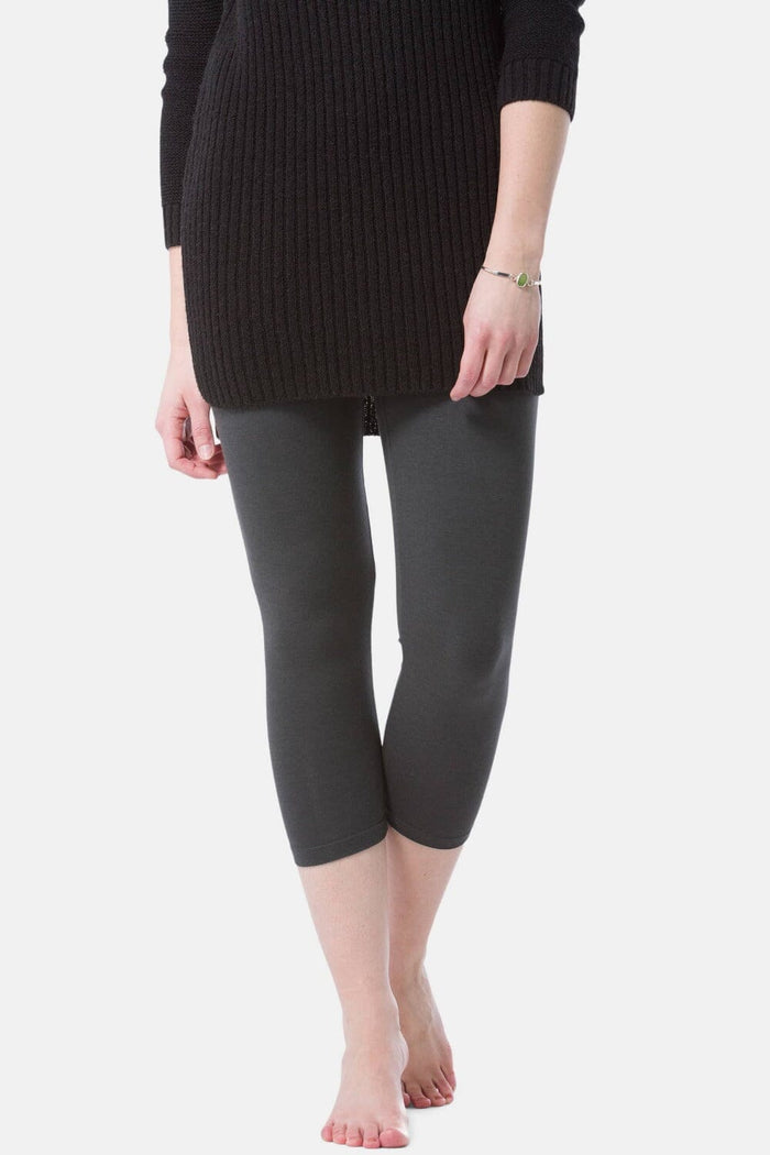 Women's Everyday EcoFabric™ Capri Length Legging Womens>Casual>Leggings Fishers Finery Charcoal X-Small 