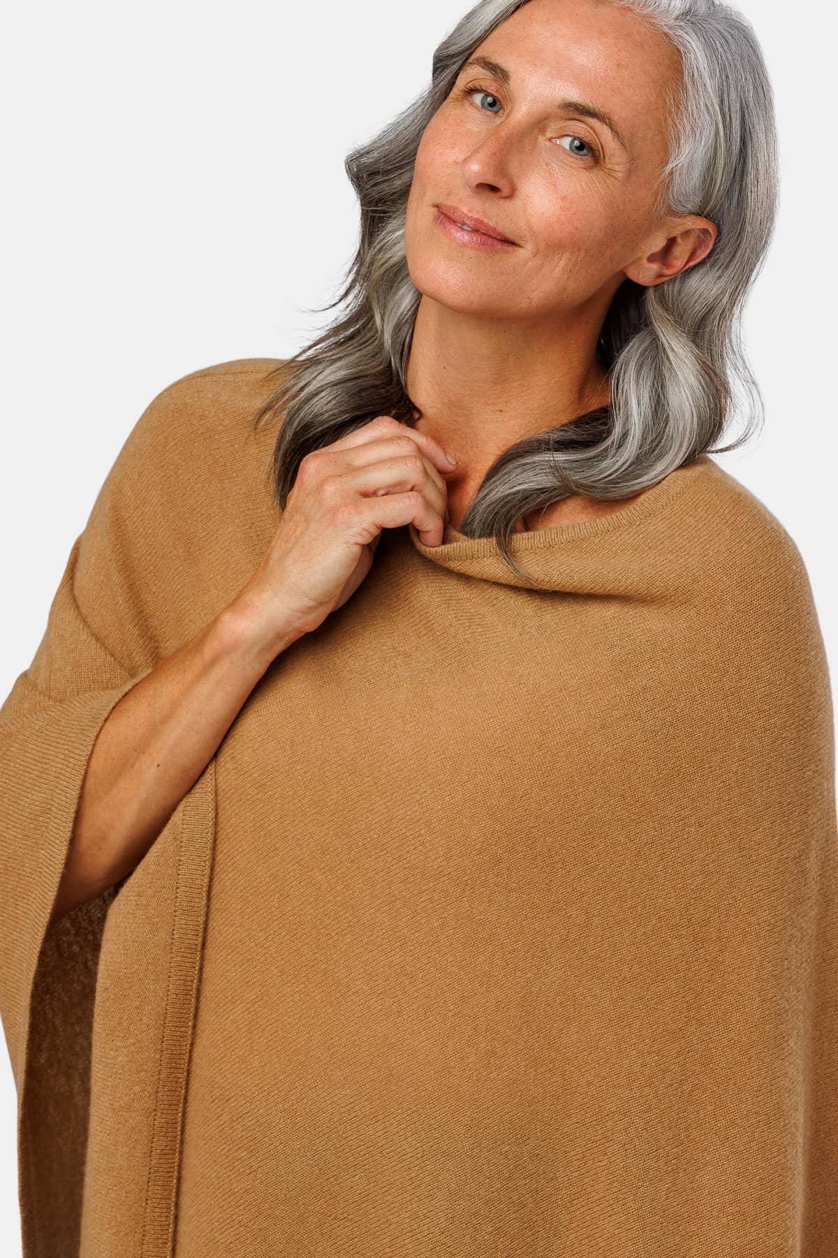 Women's 100% Pure Cashmere Knit Poncho and Gift Box Womens>Accessories>Cashmere>Poncho Fishers Finery 