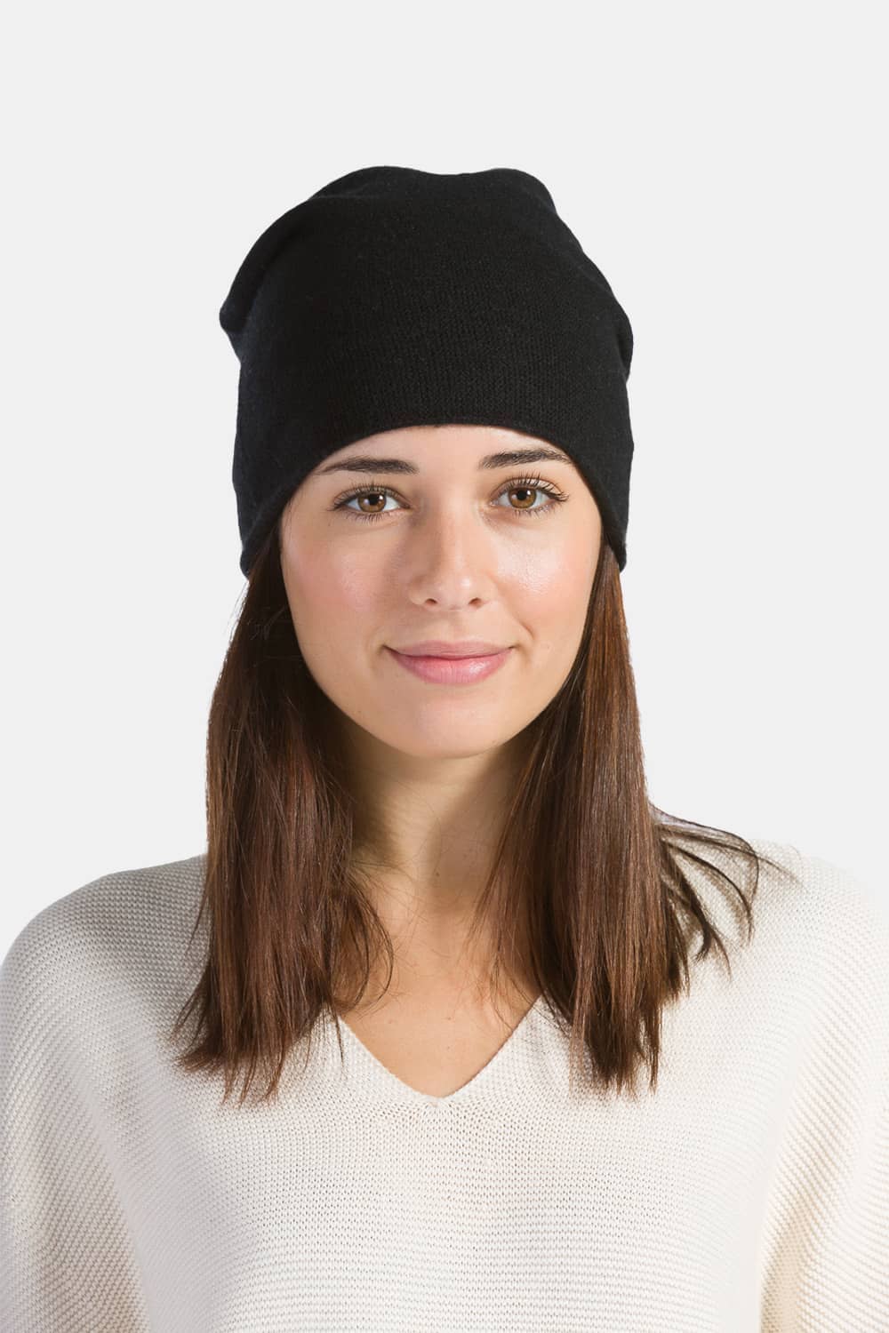 Women's 100% Cashmere Slouchy Beanie Hat Womens>Accessories>Hat Fishers Finery 