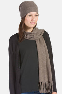 Women's 2pc 100% Cashmere Slouchy Beanie & Knit Scarf Set with Gift Box Womens>Accessories>Cashmere Set Fishers Finery 