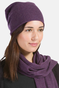 Women's 2pc 100% Cashmere Slouchy Beanie & Knit Scarf Set with Gift Box Womens>Accessories>Cashmere Set Fishers Finery 