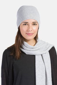 Women's 2pc 100% Cashmere Slouchy Beanie & Knit Scarf Set with Gift Box Womens>Accessories>Cashmere Set Fishers Finery 