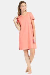 Women's EcoFabric™ Sleep Shirt / Nightgown Womens>Sleepwear>Nightgown Fishers Finery Coral X-Small 