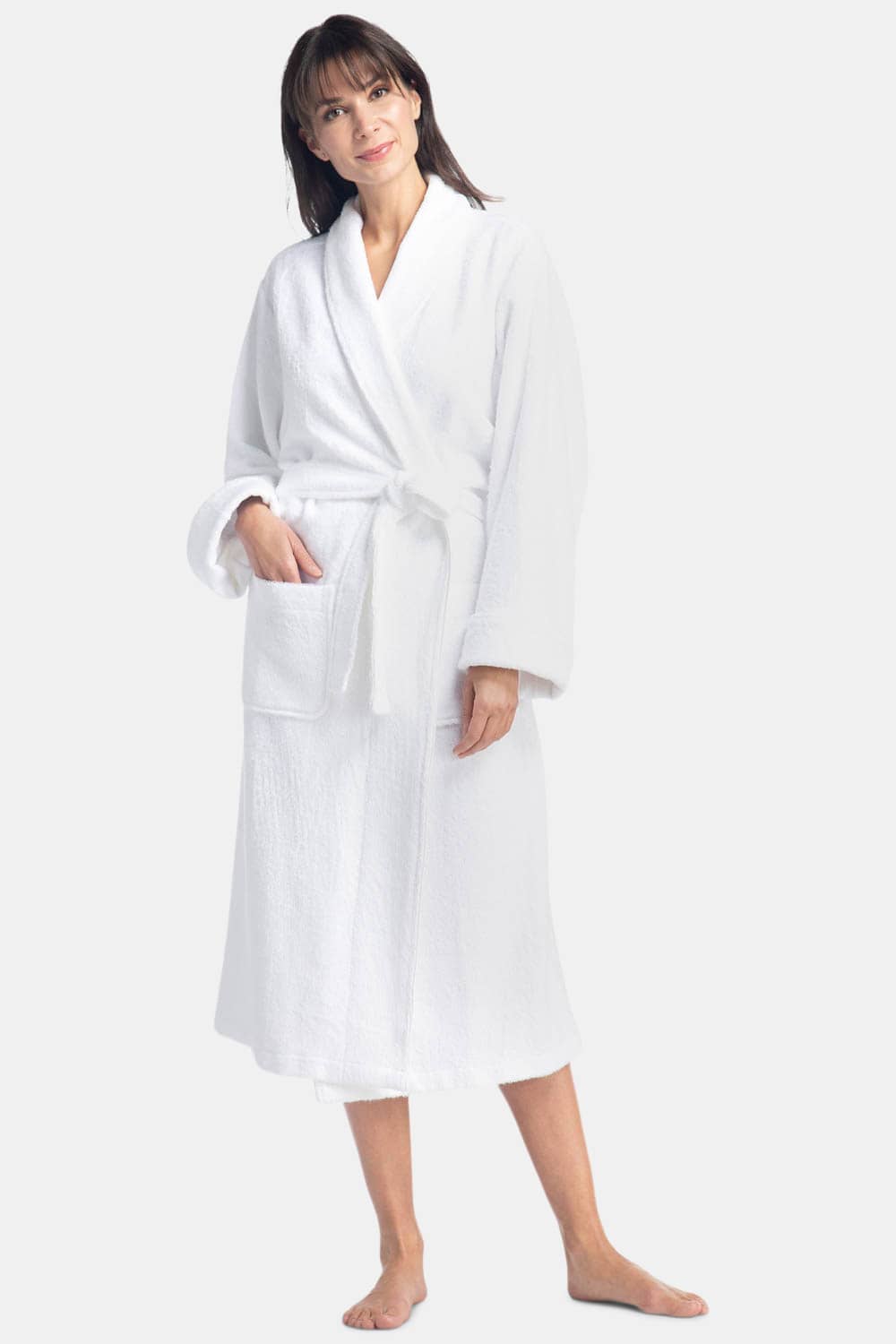 Women s Robes Full Length Terry Cloth Spa Robe Fishers Finery