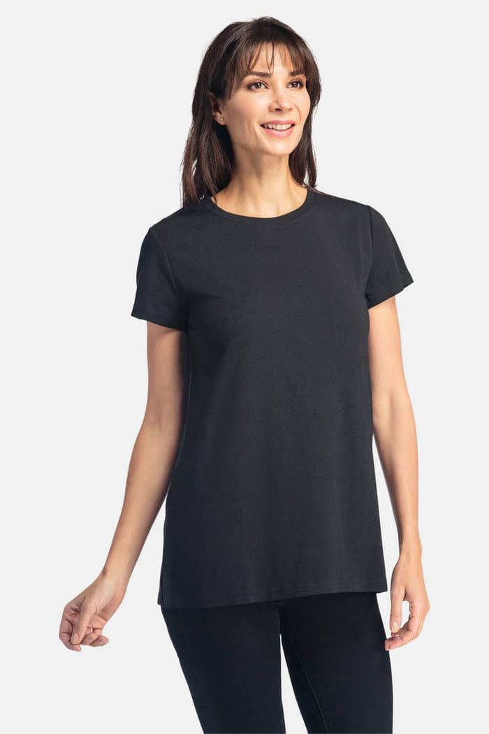 Women's Relaxed EcoFabric™ Crew Neck Tee Womens>Casual>Top Fishers Finery Black XS 