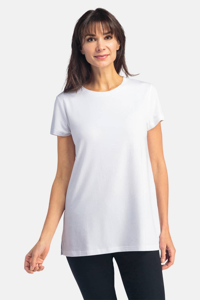 Women's Relaxed EcoFabric™ Crew Neck Tee Womens>Casual>Top Fishers Finery Bright White XS 