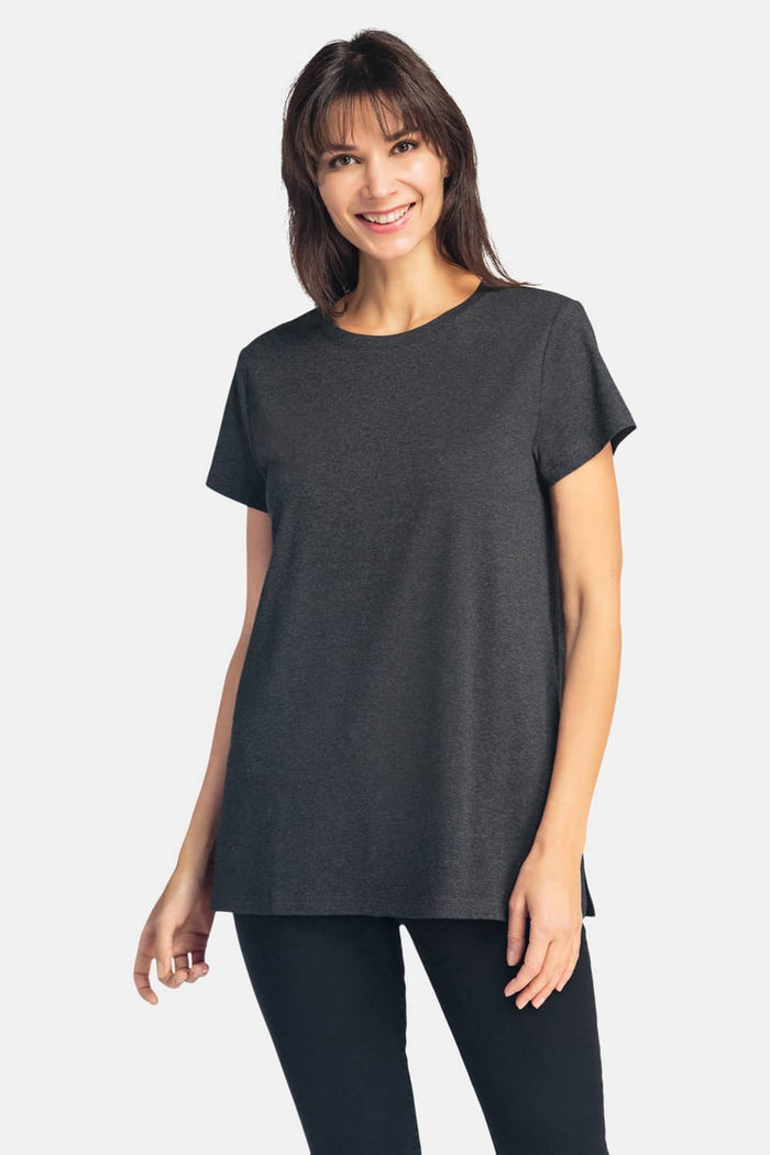 Women's Relaxed EcoFabric™ Crew Neck Tee Womens>Casual>Top Fishers Finery Heather Gray XS 