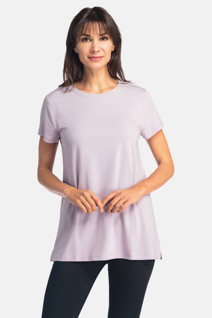 Women's Relaxed EcoFabric™ Crew Neck Tee Womens>Casual>Top Fishers Finery Lavender XS 