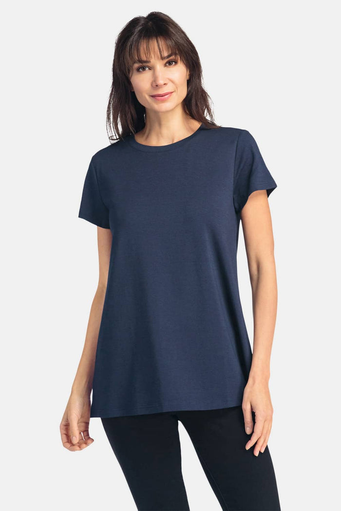 Women's Relaxed EcoFabric™ Crew Neck Tee Womens>Casual>Top Fishers Finery Navy XS 