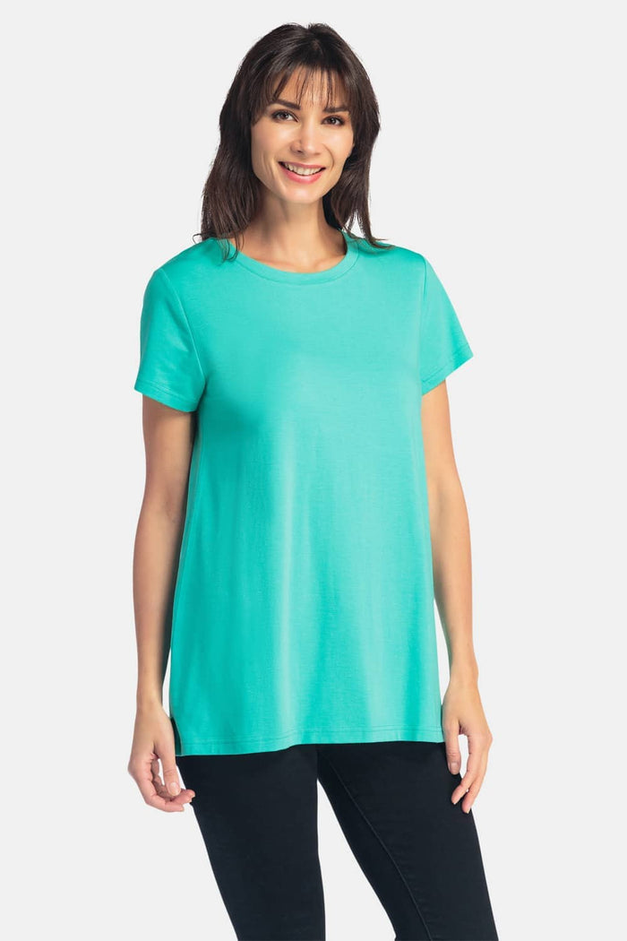 Women's Relaxed EcoFabric™ Crew Neck Tee Womens>Casual>Top Fishers Finery Turquoise XS 