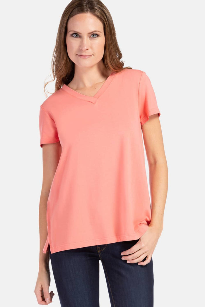 Women's Relaxed EcoFabric™ V-Neck Tee Womens>Casual>Top Fishers Finery 