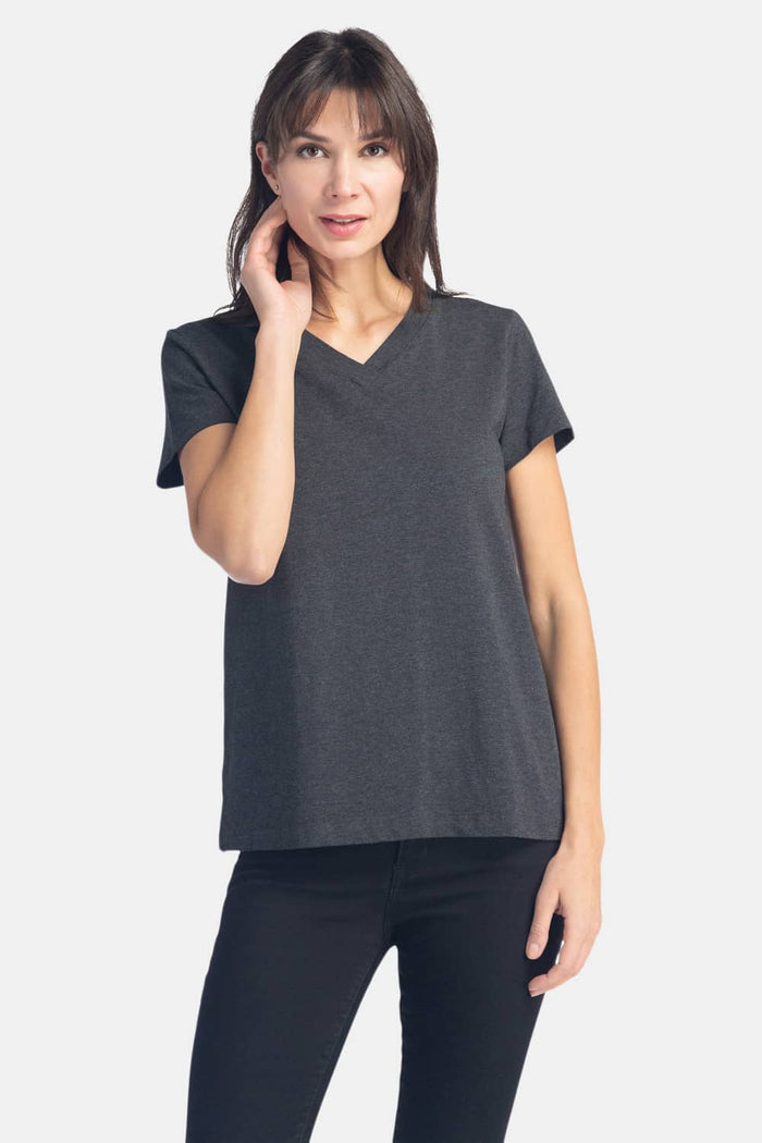 Women's Relaxed EcoFabric™ V-Neck Tee Womens>Casual>Top Fishers Finery 