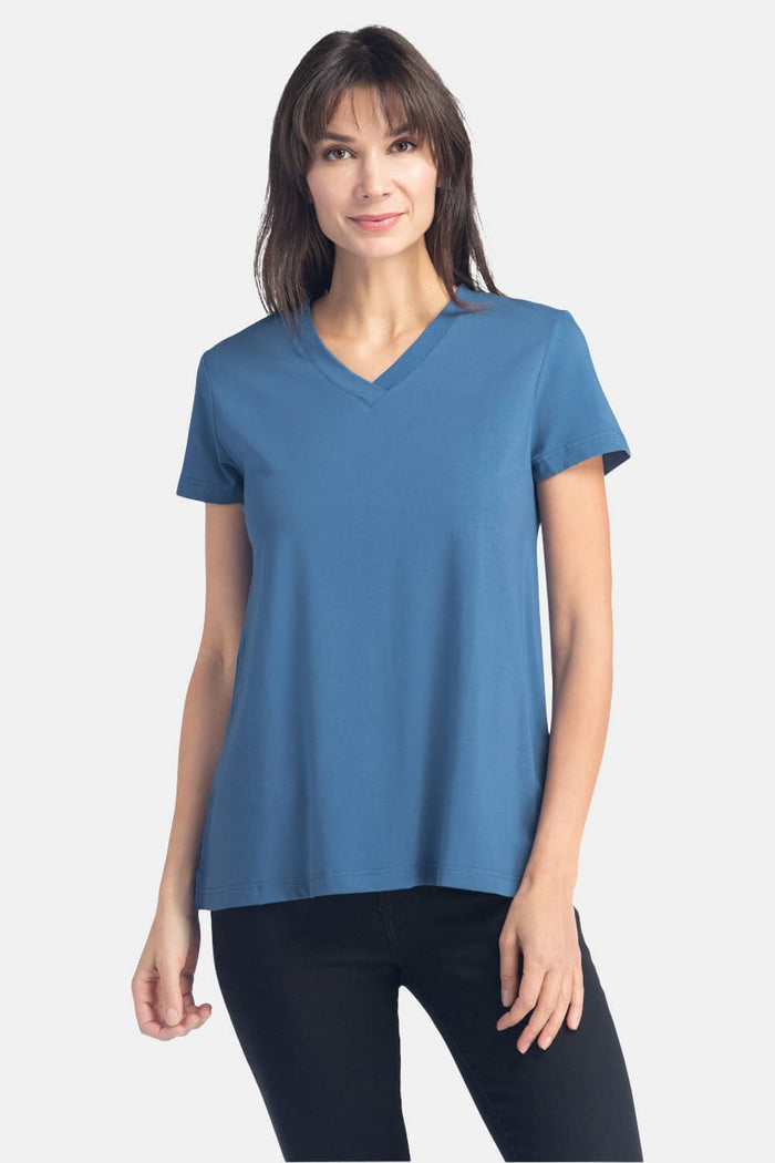 Women's Relaxed EcoFabric™ V-Neck Tee Womens>Casual>Top Fishers Finery 