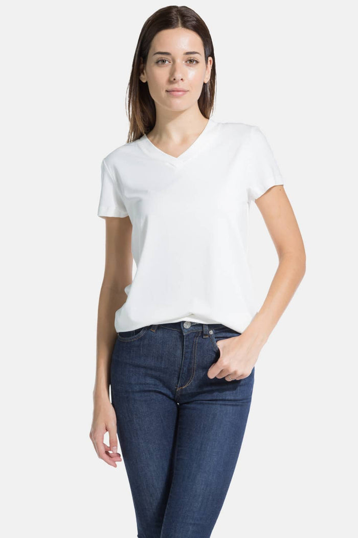 Women's Relaxed EcoFabric™ V-Neck Tee Womens>Casual>Top Fishers Finery 