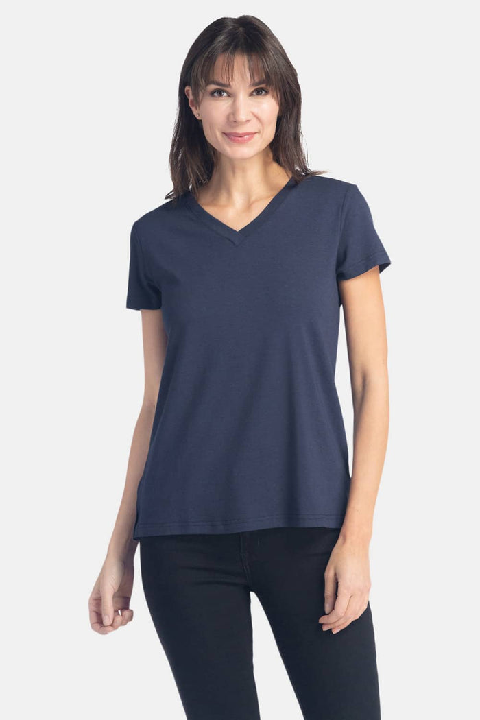 Women's Relaxed EcoFabric™ V-Neck Tee Womens>Casual>Top Fishers Finery 