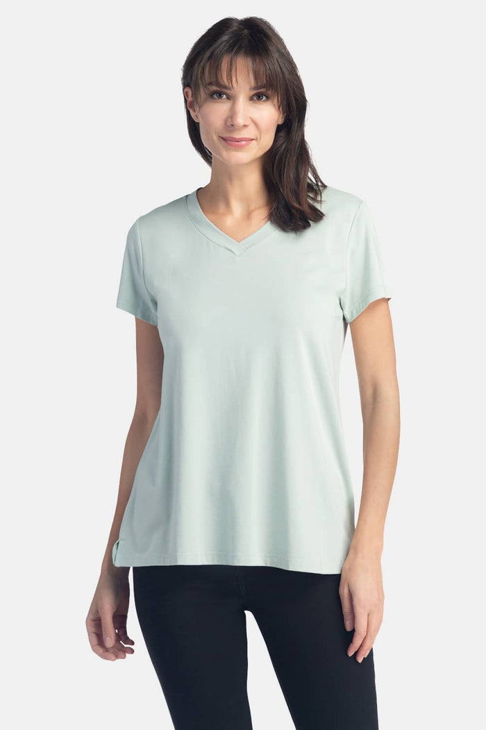 Women's Relaxed EcoFabric™ V-Neck Tee Womens>Casual>Top Fishers Finery 