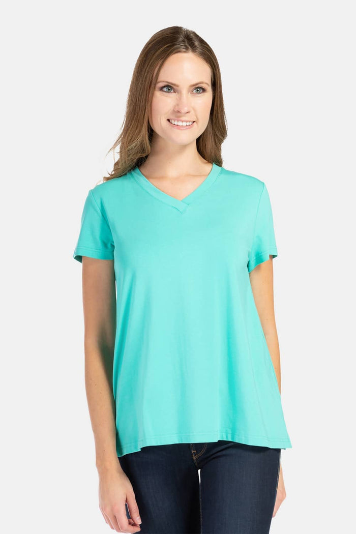 Women's Relaxed EcoFabric™ V-Neck Tee Womens>Casual>Top Fishers Finery 