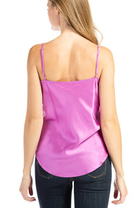Women's 100% Pure Mulberry Silk Camisole with Adjustable Spaghetti Straps - OUTLET Womens>Casual>Top Fishers Finery