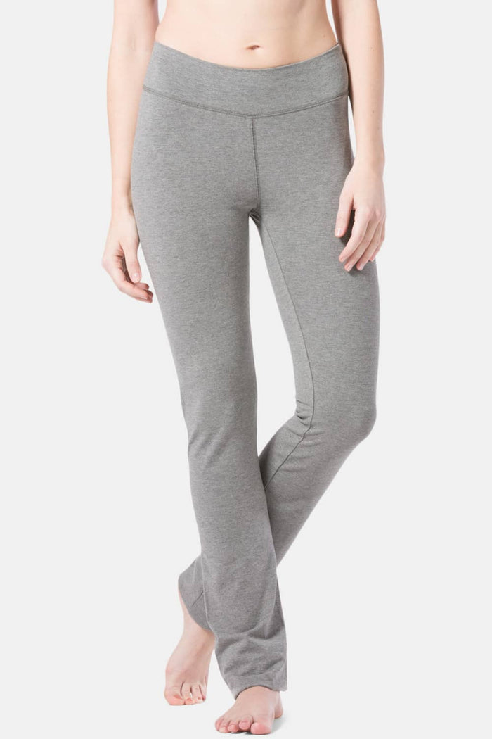 Women's EcoFabric™ Straight Leg Yoga Pant Womens>Activewear>Yoga Pants Fishers Finery Light Heather Gray X-Small Petite