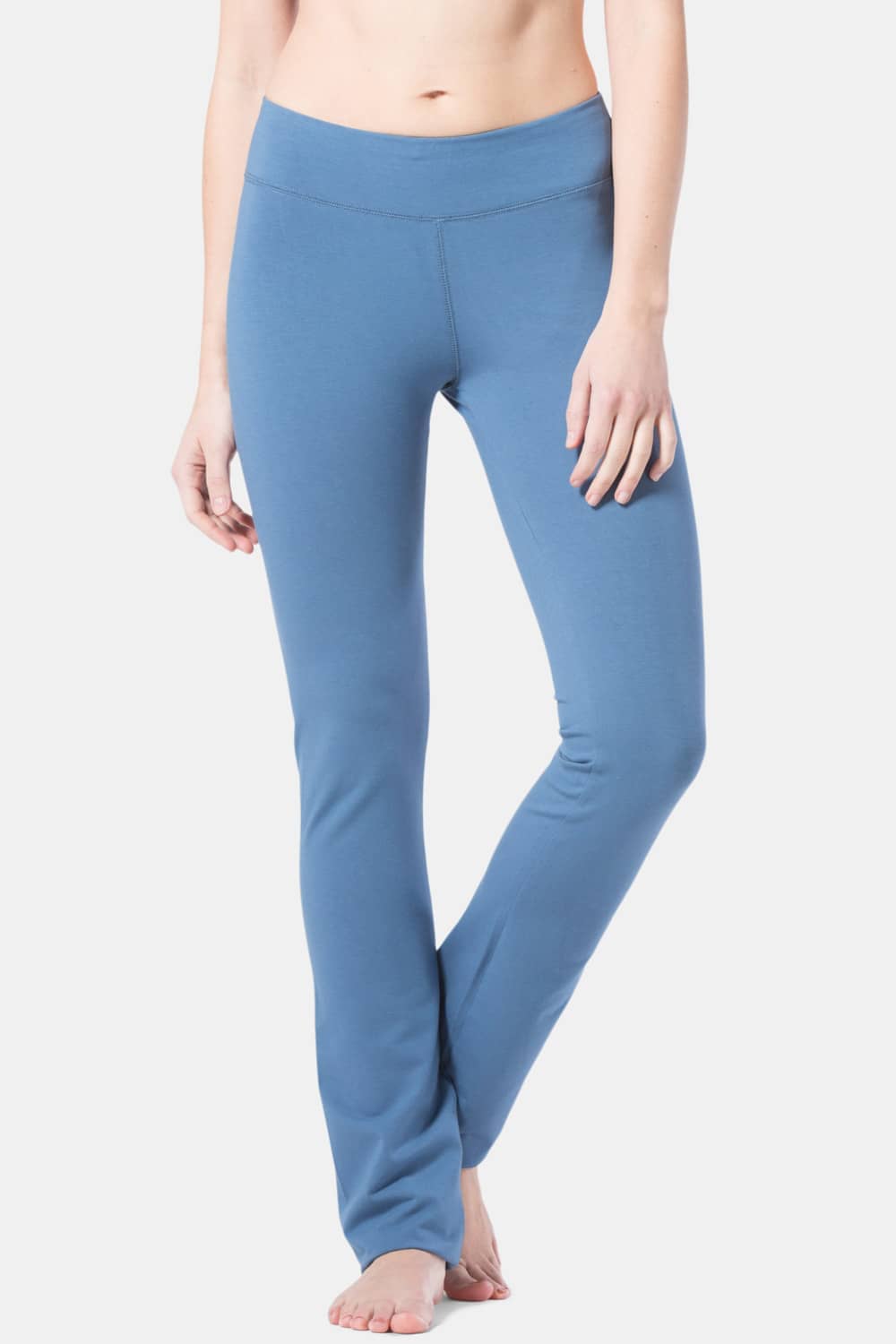 Women's EcoFabric™ Straight Leg Yoga Pant Womens>Activewear>Yoga Pants Fishers Finery Moonlight Blue X-Small Petite