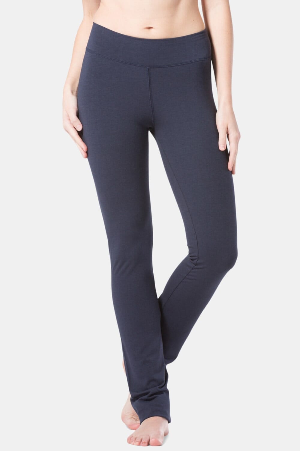 Women's EcoFabric™ Straight Leg Yoga Pant Womens>Activewear>Yoga Pants Fishers Finery Navy X-Small Petite