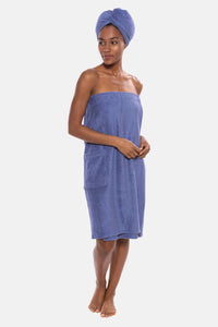 Texere Women's 2pc Terry Cloth Body and Hair Wrap Womens>Spa>Set Fishers Finery 