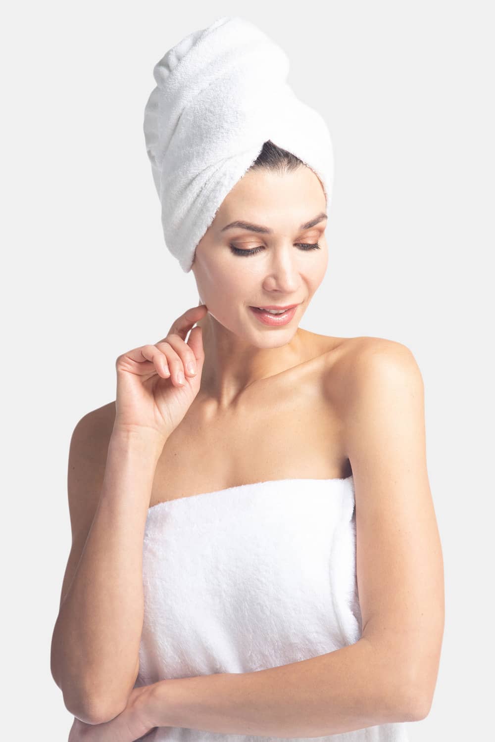 Women's Terry Cloth Spa Package - Body Wrap and Hair Towel Womens>Spa>Set Fishers Finery 