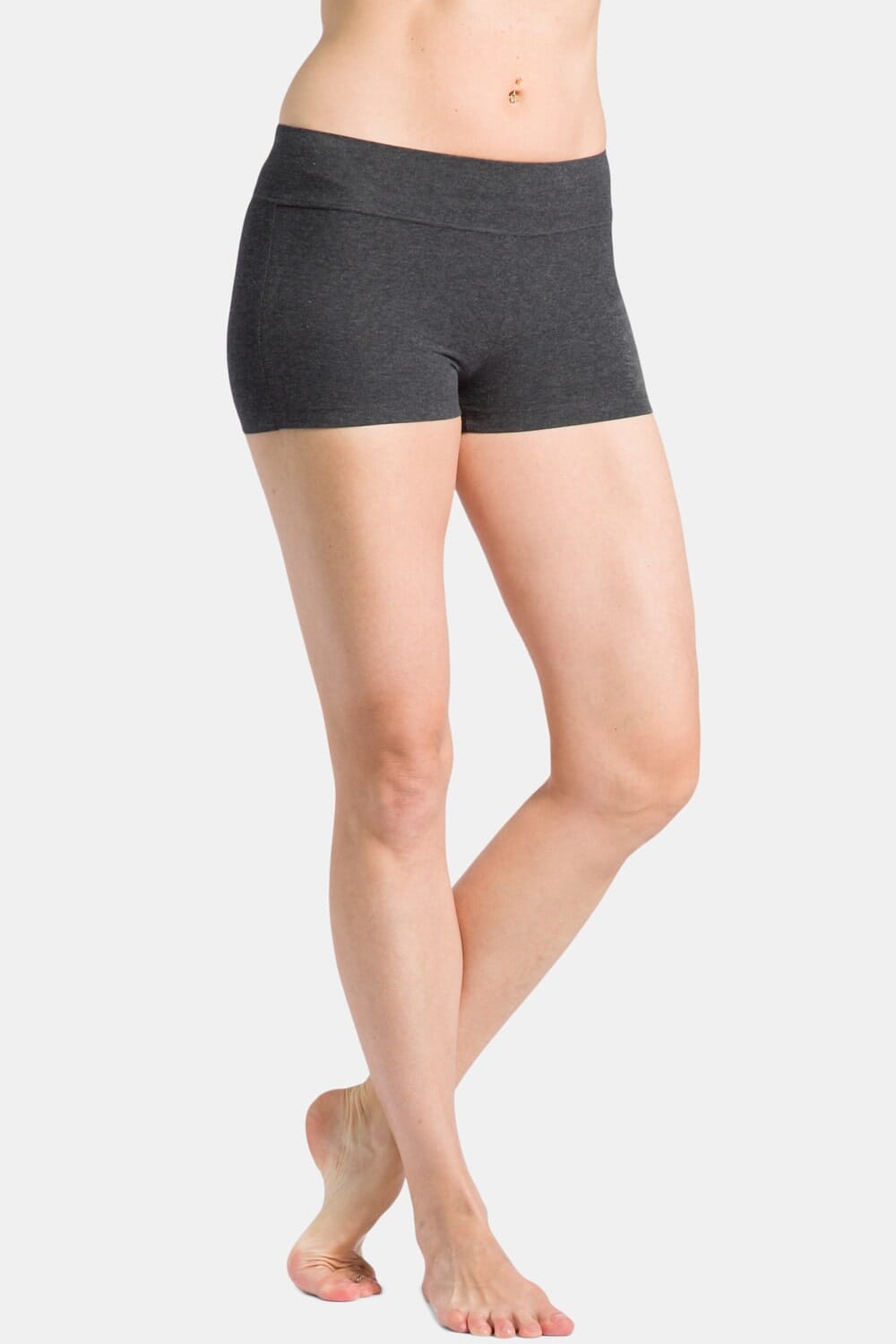 Women's EcoFabric™ 2" Yoga Workout Short Womens>Casual>Leggings Fishers Finery Heather Gray X-Small 