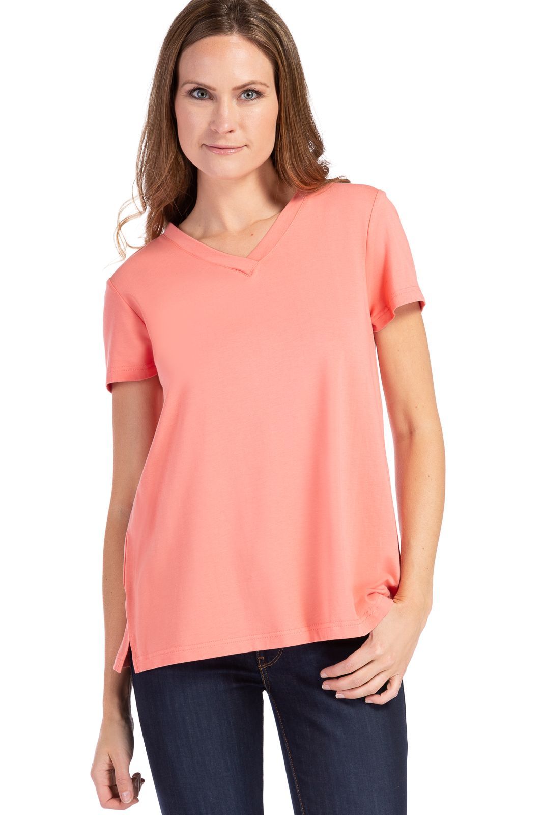  Fishers Finery V Neck Tee Shirt For Women - Sustainable  Earth Conscious Clothing
