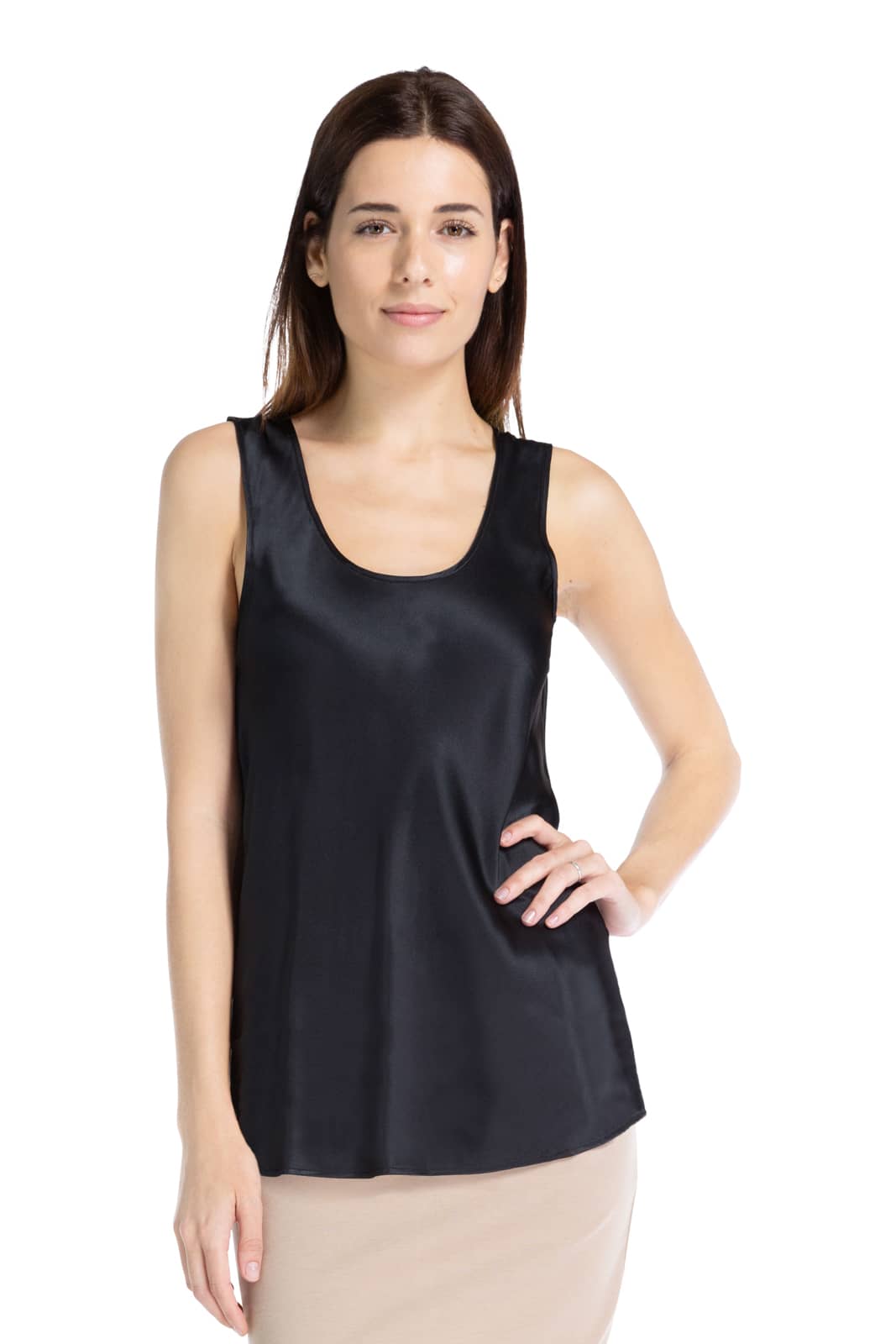 Buy Marks & Spencer Women Black Solid Silk Camisole Top - Tops for Women  11095628