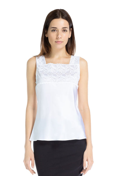 Women's Lace Camisole | Square Neck Lace Silk Cami | Fishers