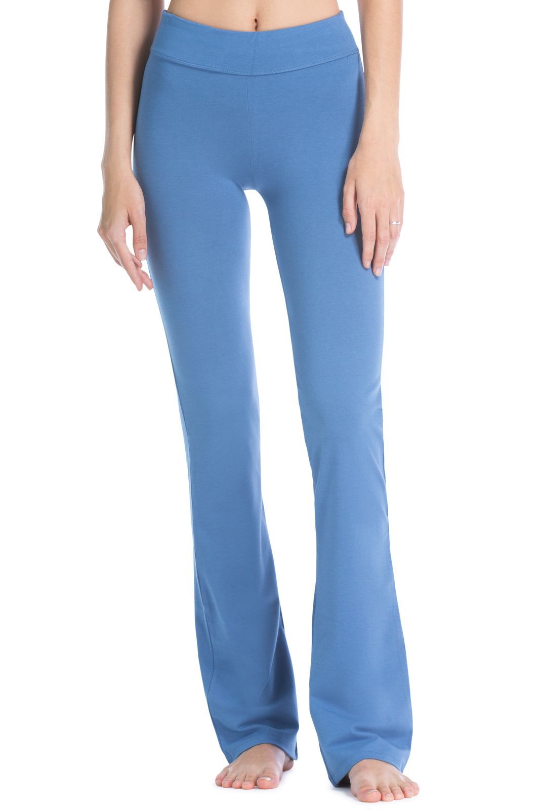 Women's Floral Boot Cut High Waisted Elastic Yoga Pant  Grey yoga pants,  Wide leg yoga pants, Blue yoga pants