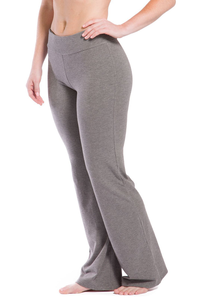 Women's EcoFabric™ Bootcut Yoga Pant Womens>Activewear>Yoga Pants Fishers Finery Light Heather Gray Large Regular