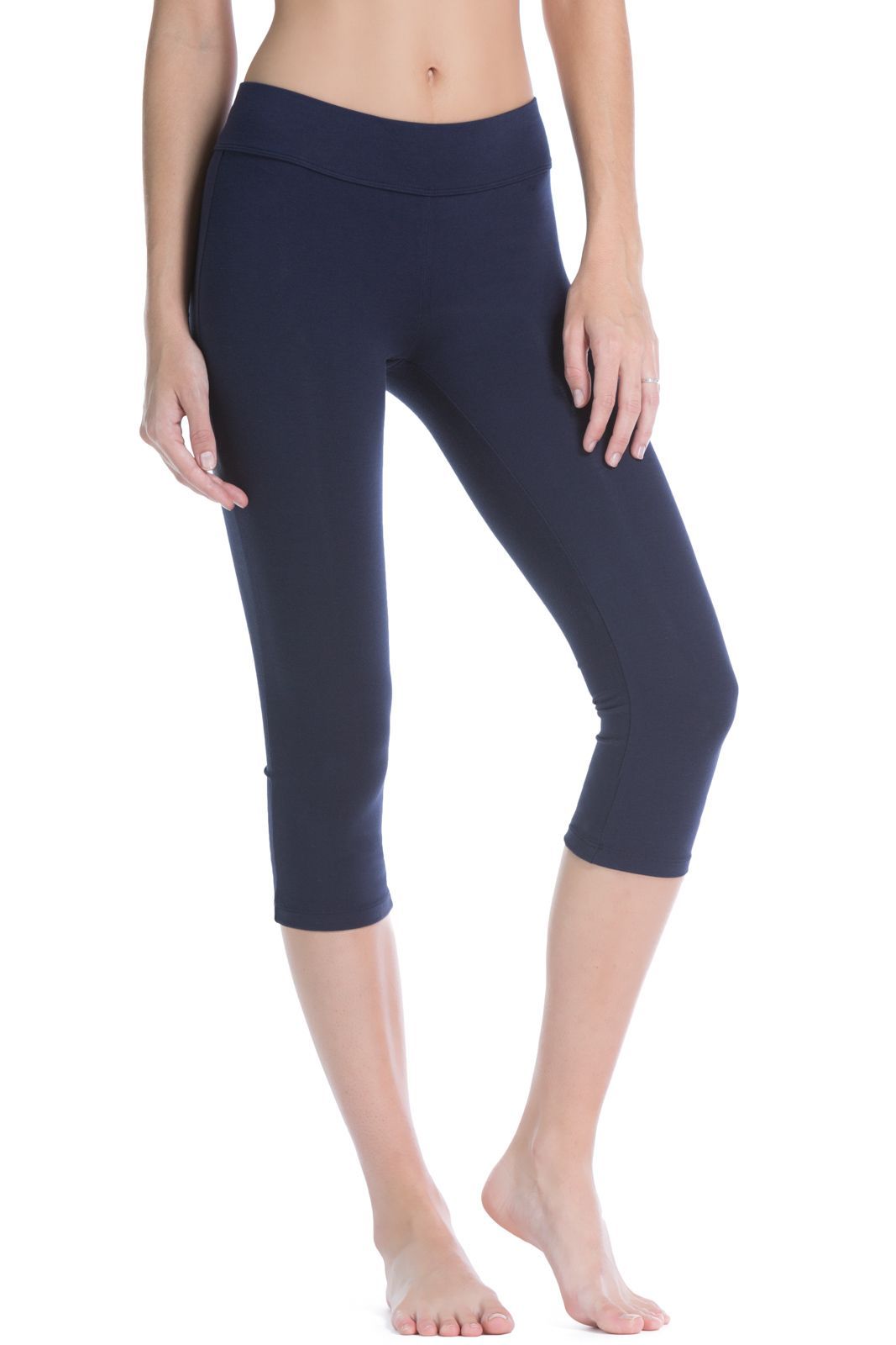 Buy CoreFab Soft Cotton Lycra Ankle Legth Legging for Women (Pack of 2)  Navy Blue - Beige at