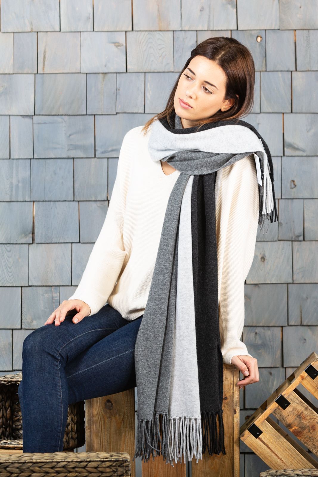 Women's Scarves | Our Premium Knit Cashmere Scarf | Fishers Finery