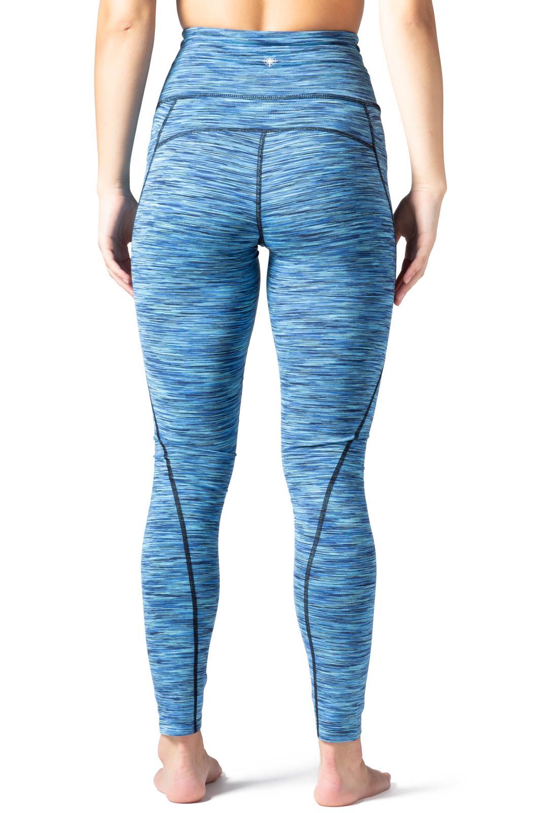 Ultra Stretch Rib Cross Over Leggings with side pocket, Azure Blue – Sundry