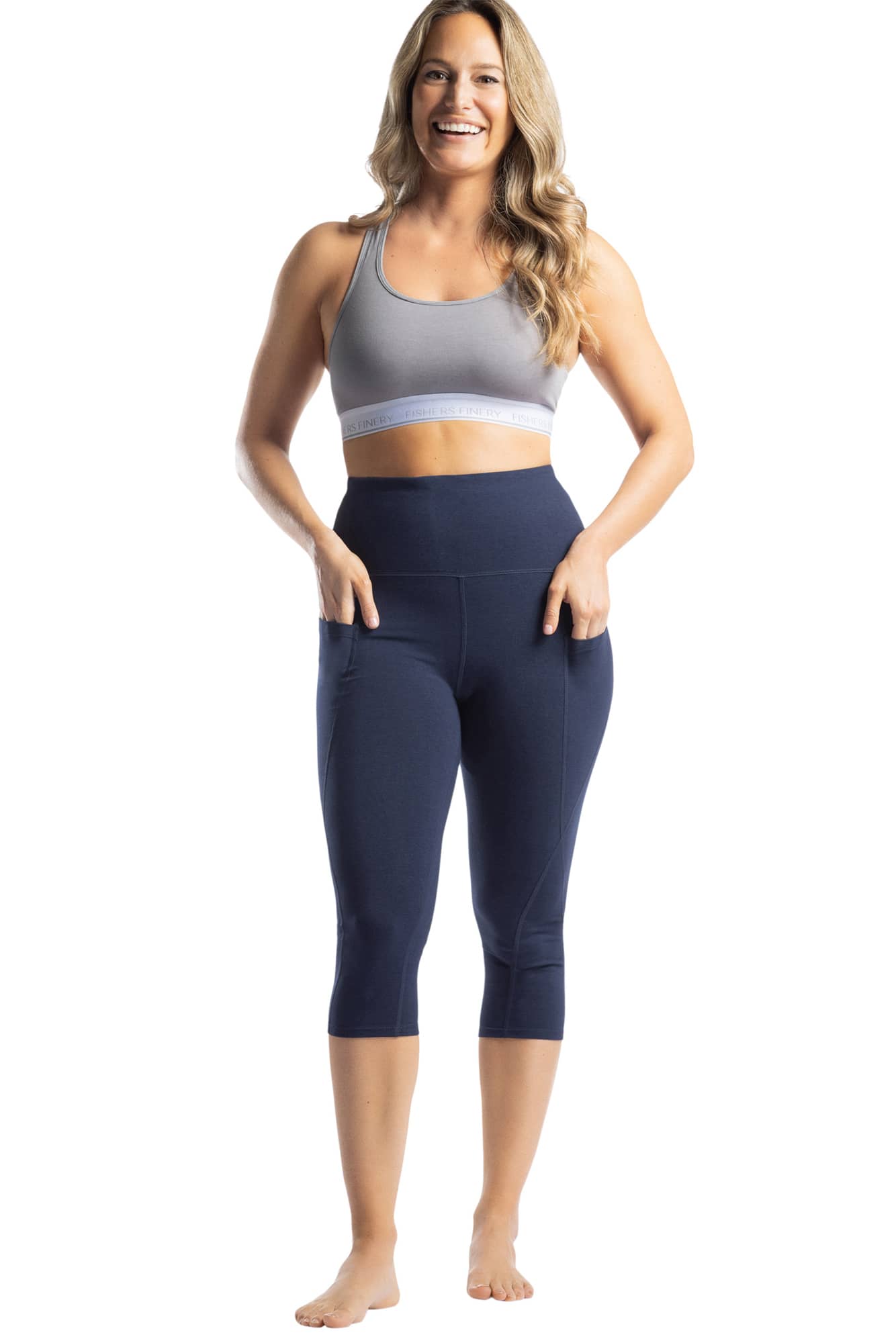 Niuer Womens High Waist Capri Yoga Pants with Pockets Moisture-Wicking  Breathable Gym Fitness Trousers Seamless Yoga Legging