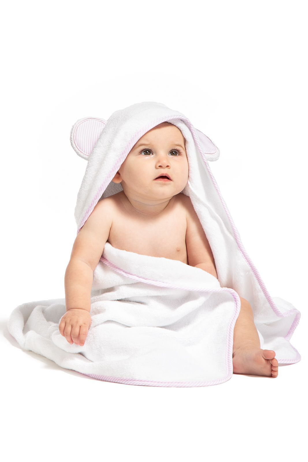 Bamboo Baby Towel - XL Hooded Baby Bath Towel - Complete Set with Bath Mitt  - Works Great as Newborn Towels or Infant - Perfect Baby Registry & Gift