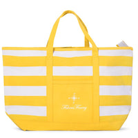 Canvas Travel Tote with Zipper Closure - Multiple Sizes and Colors Home>Luggage Fishers Finery Yellow X-Large 