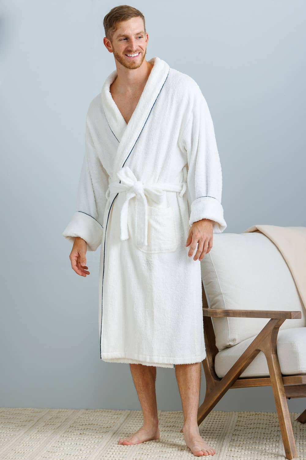 Men's Terry Cloth Bathrobe - Men's Terry Cloth Robe